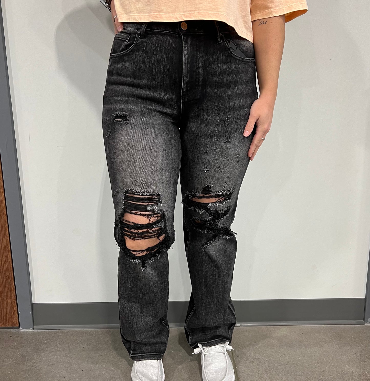 Black Straight Jeans