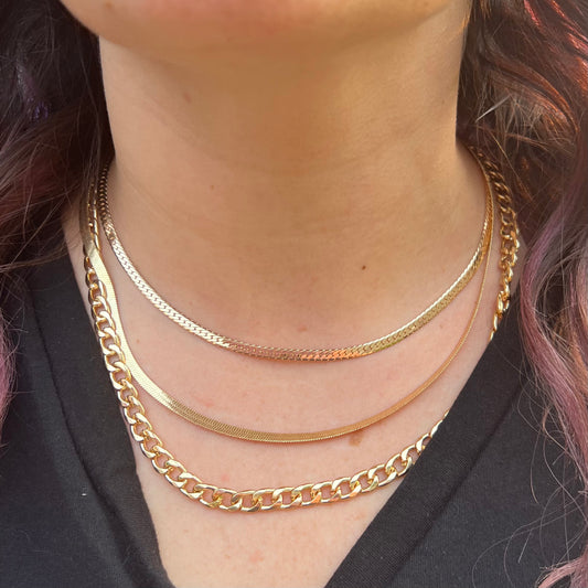 Triple Gold Necklace