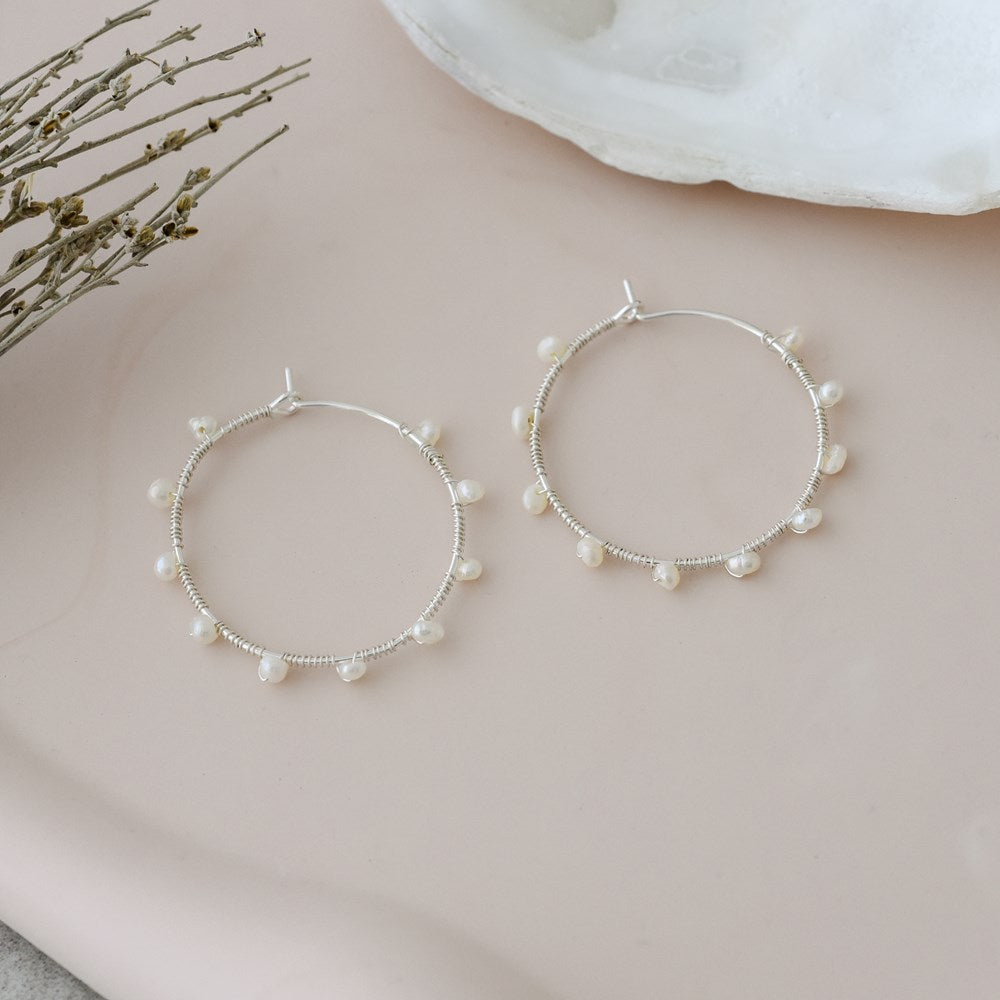 Silver Georgina Hoops