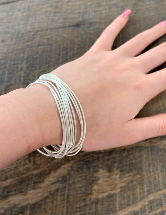 White Stretch Bracelets